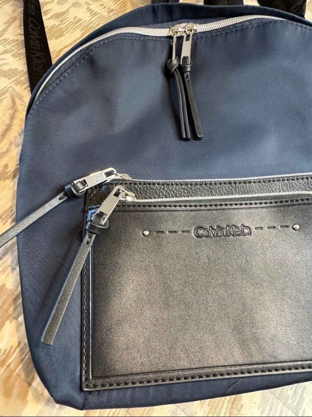 Calvin Klein Lisa Nylon Navy Backpack